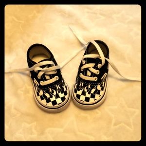 Van's Authentic infant shoes Checker/Flame